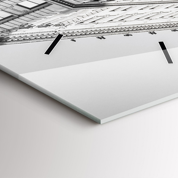 Reloj de cristal vertical Manhattan y taxis - espejomat.es