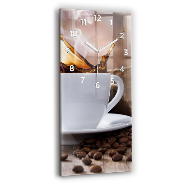 Reloj de vidrio vertical Taza de café - espejomat.es