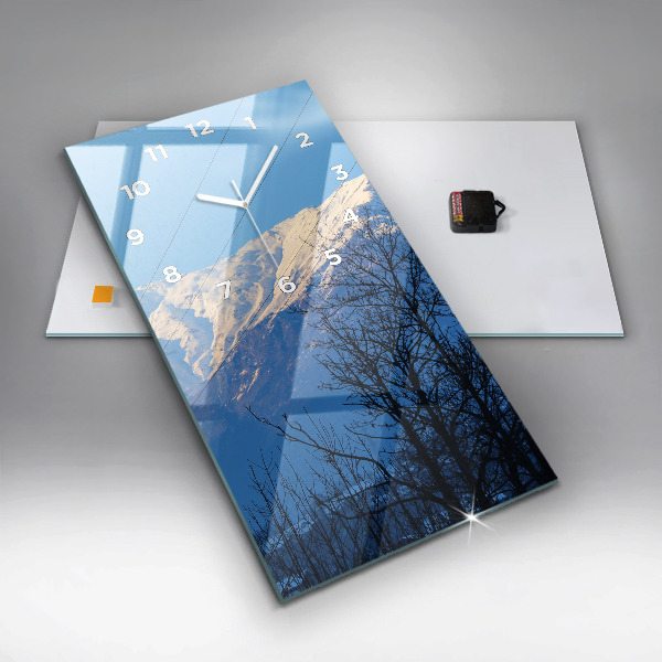 Reloj de cristal vertical Vista de montaña - espejomat.es