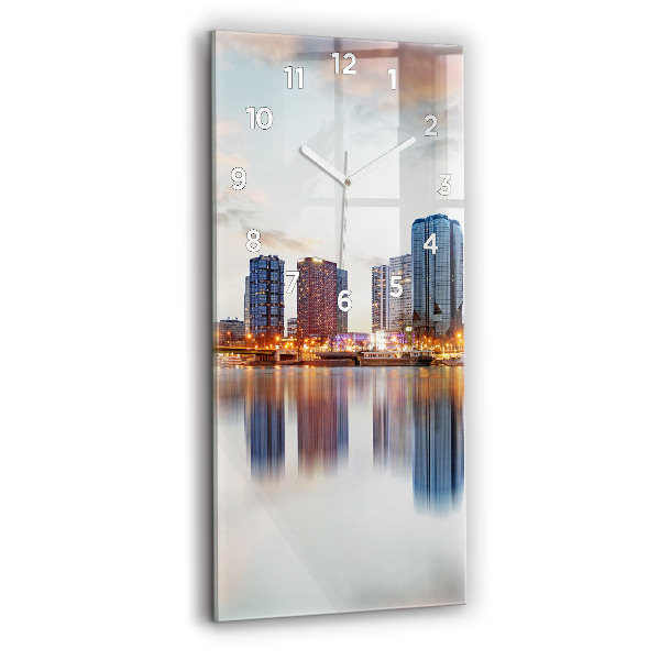 Reloj de cristal vertical Panorama con la Torre Eiffel - espejomat.es