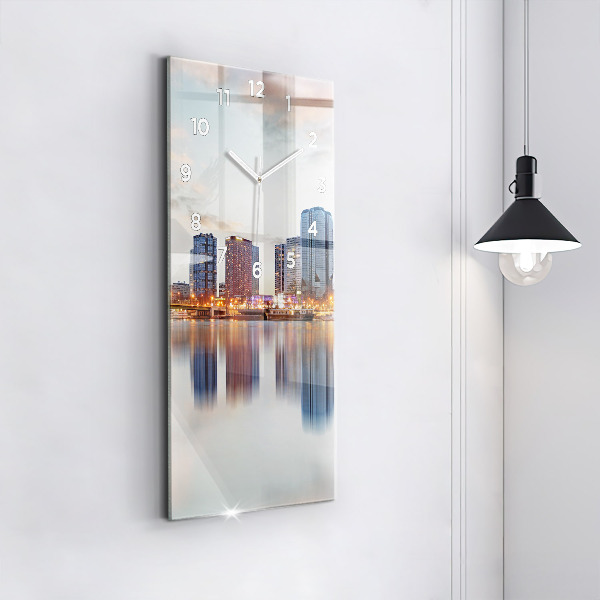 Reloj de cristal vertical Panorama con la Torre Eiffel - espejomat.es