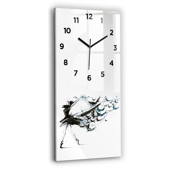Reloj de vidrio vertical Mujer bailando ballet - espejomat.es