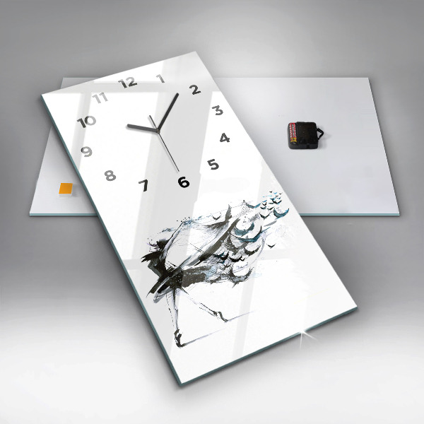 Reloj de vidrio vertical Mujer bailando ballet - espejomat.es