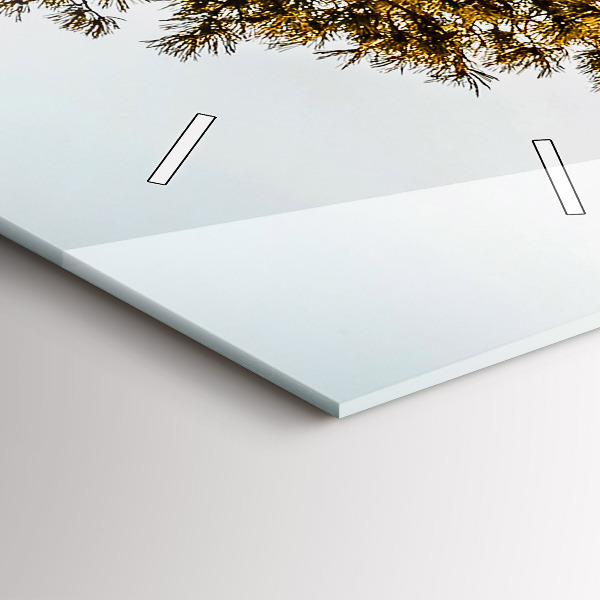 Reloj de cristal vertical Árbol en la montaña - espejomat.es