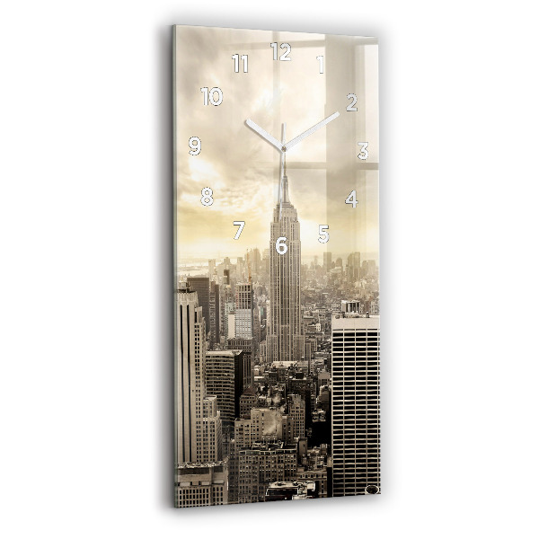 Reloj de cristal vertical Torres en Nueva York - espejomat.es