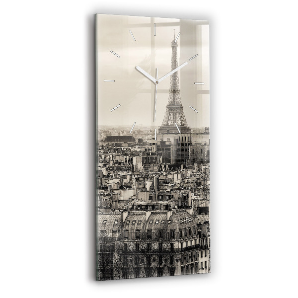 Reloj vertical Paisaje panorámico de París - espejomat.es