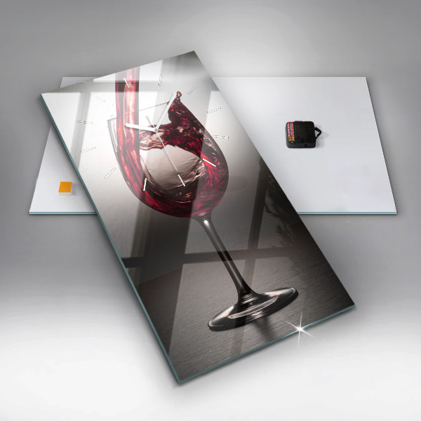 Reloj de vidrio vertical Copa de vino - espejomat.es
