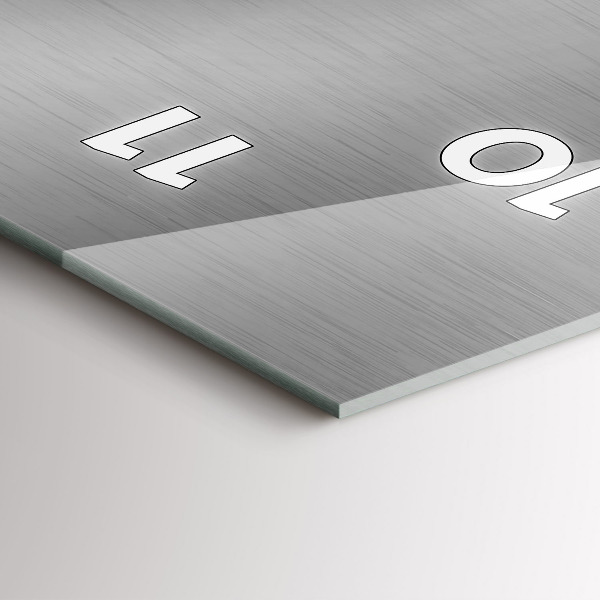 Reloj de cristal vertical Abstracción de metal gris - espejomat.es