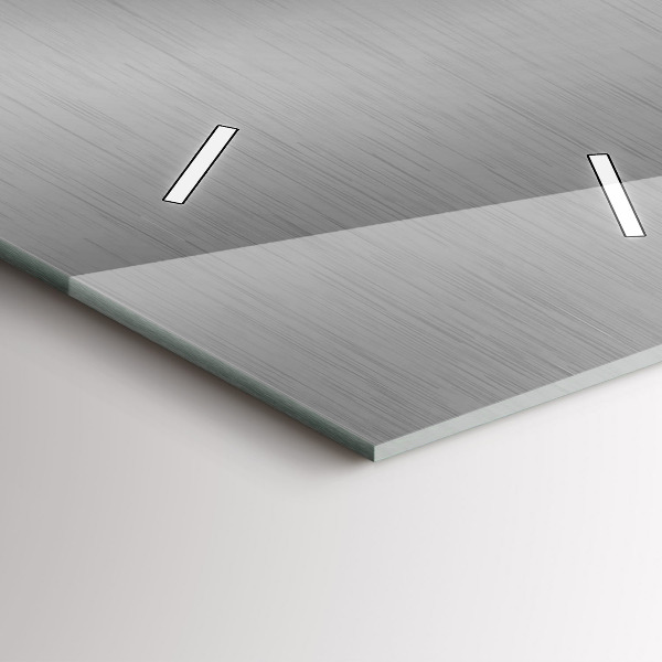 Reloj de cristal vertical Abstracción de metal gris - espejomat.es