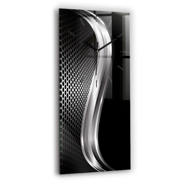 Reloj vertical Abstracción de metal negro - espejomat.es