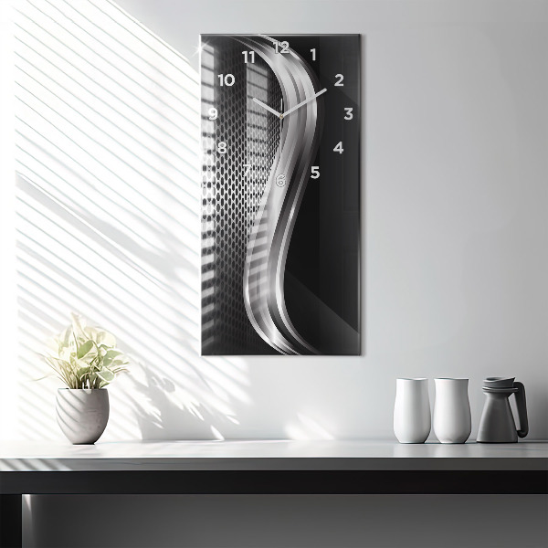 Reloj vertical Abstracción de metal negro - espejomat.es
