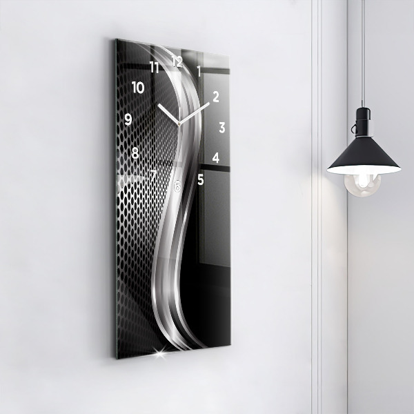 Reloj vertical Abstracción de metal negro - espejomat.es