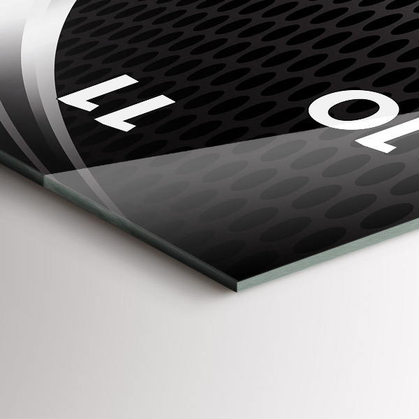 Reloj vertical Abstracción de metal negro - espejomat.es