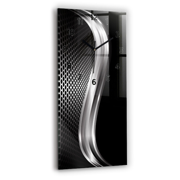 Reloj vertical Abstracción de metal negro - espejomat.es