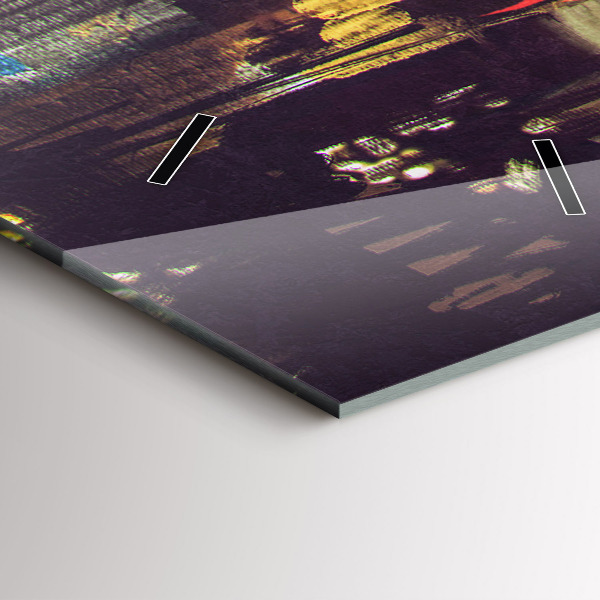 Reloj de vidrio vertical Ciudad pintada - espejomat.es