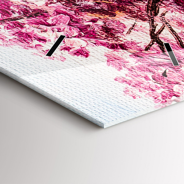 Reloj vertical Mosaico de árboles - espejomat.es