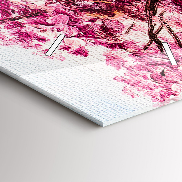 Reloj vertical Mosaico de árboles - espejomat.es