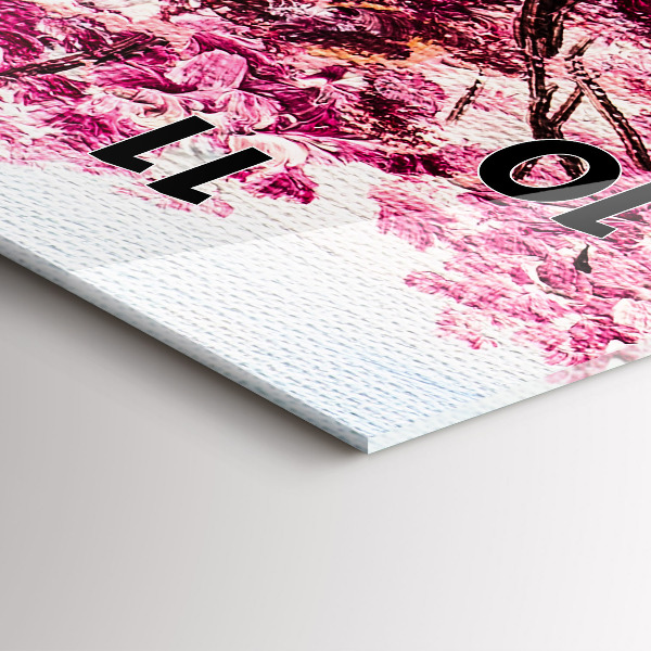 Reloj vertical Mosaico de árboles - espejomat.es