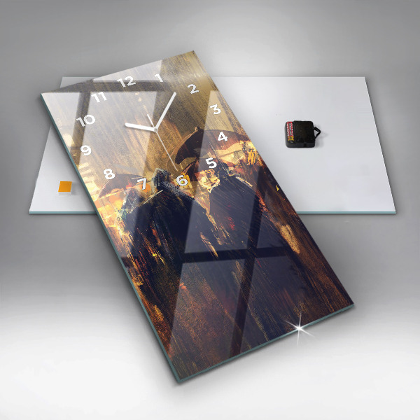 Reloj de vidrio vertical Impresionismo en el arte Mercado - espejomat.es