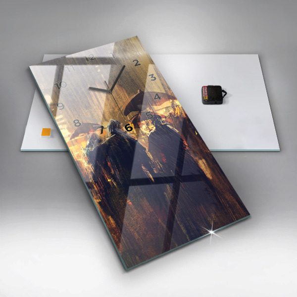 Reloj de vidrio vertical Impresionismo en el arte Mercado - espejomat.es