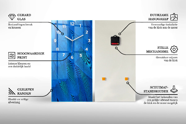 Reloj de vidrio vertical Paisaje otoñal con río - espejomat.es
