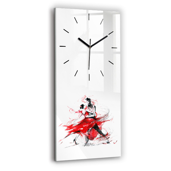 Reloj de cristal vertical Pareja bailando - espejomat.es