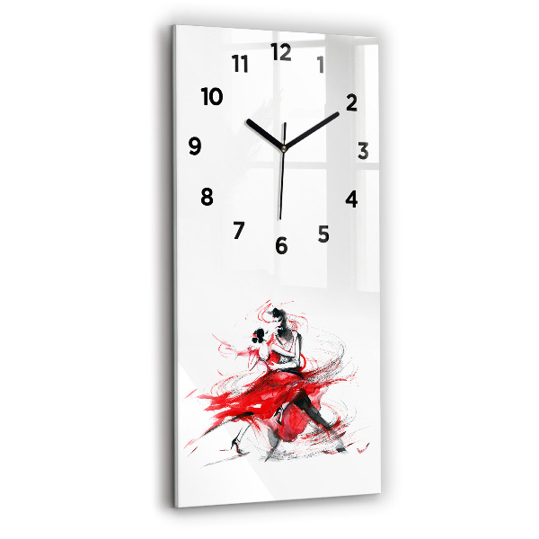 Reloj de cristal vertical Pareja bailando - espejomat.es