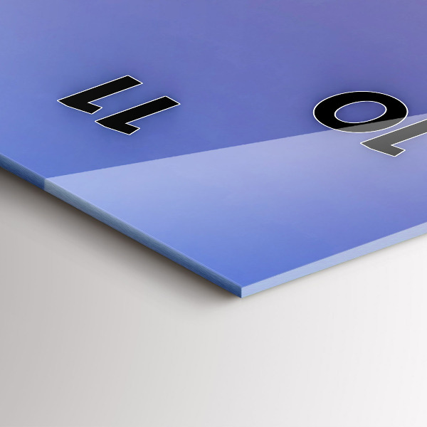 Reloj de vidrio vertical Vista de Barcelona - espejomat.es