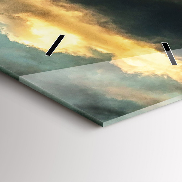 Reloj de cristal vertical Vuelo en globo en las nubes - espejomat.es