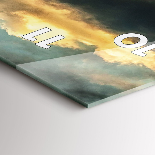 Reloj de cristal vertical Vuelo en globo en las nubes - espejomat.es