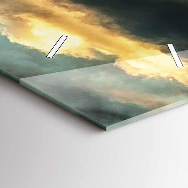 Reloj de cristal vertical Vuelo en globo en las nubes - espejomat.es