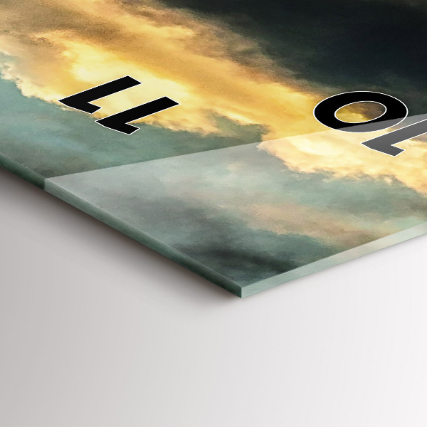 Reloj de cristal vertical Vuelo en globo en las nubes - espejomat.es