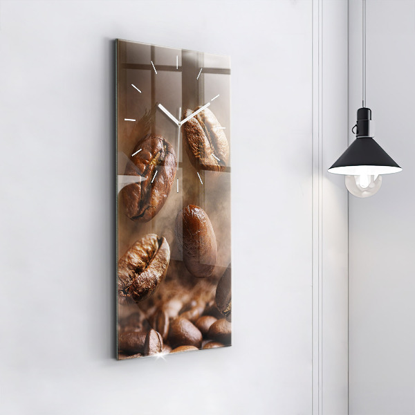 Reloj de cristal vertical Granos de café - espejomat.es