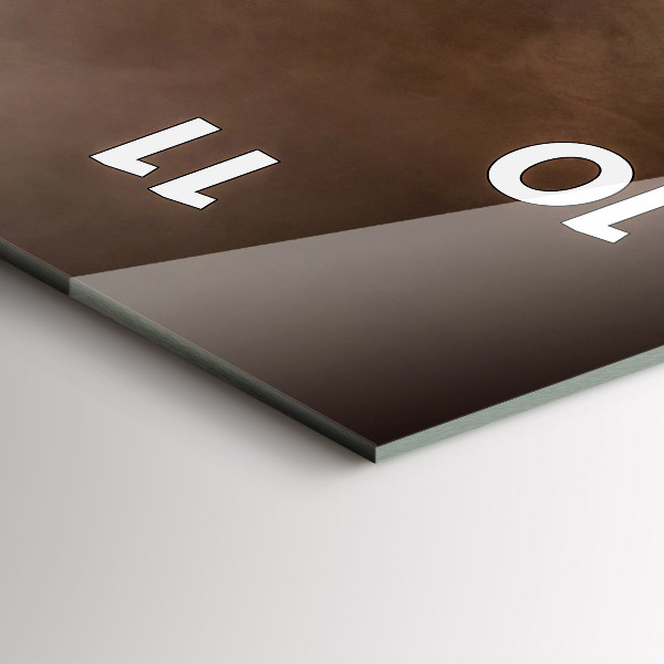 Reloj de cristal vertical Granos de café - espejomat.es