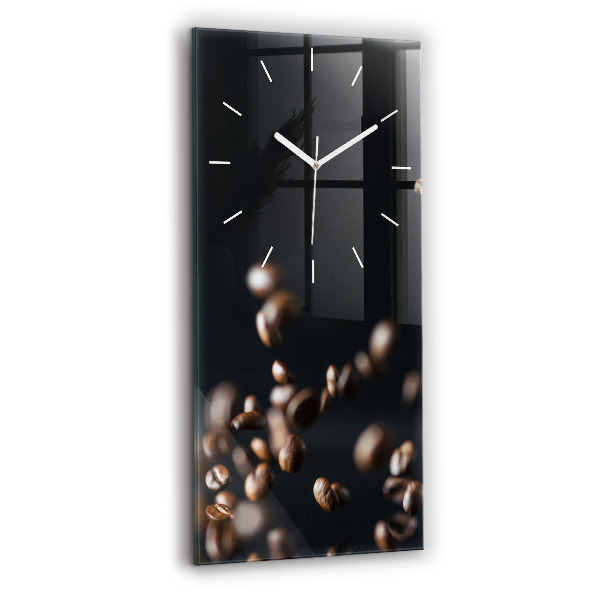 Reloj de cristal vertical Granos de café - espejomat.es