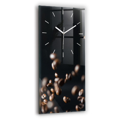 Reloj de cristal vertical Granos de café - espejomat.es