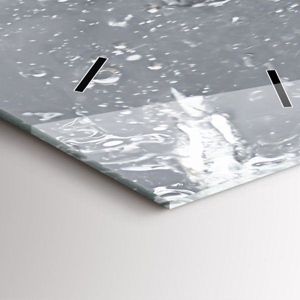 Reloj de cristal vertical Cítricos en agua - espejomat.es