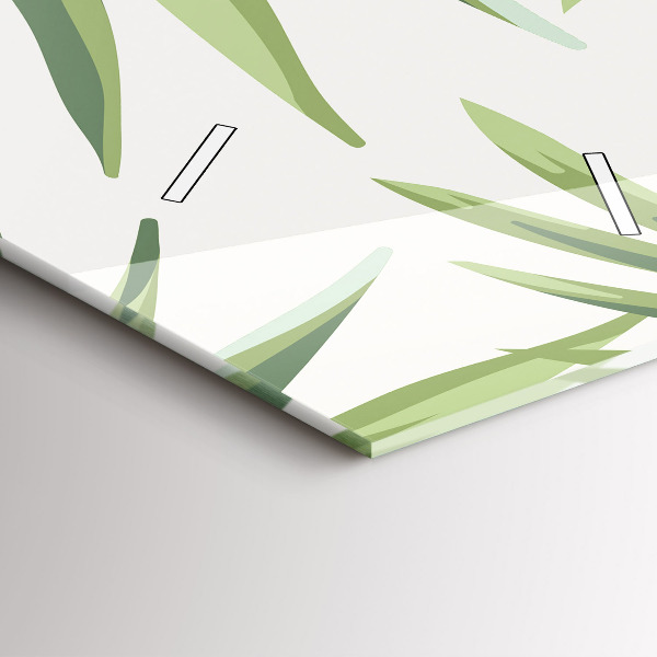 Reloj de cristal vertical Patrón tropical - espejomat.es