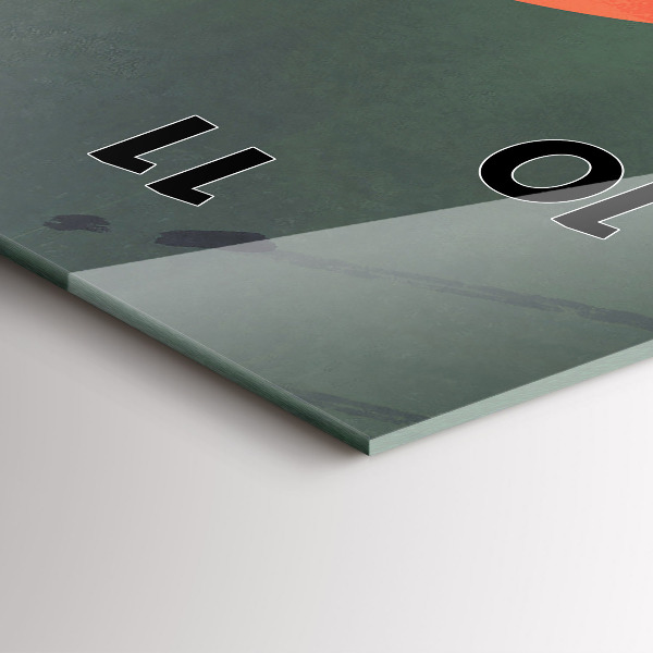 Reloj de vidrio vertical Samurai en el bosque - espejomat.es