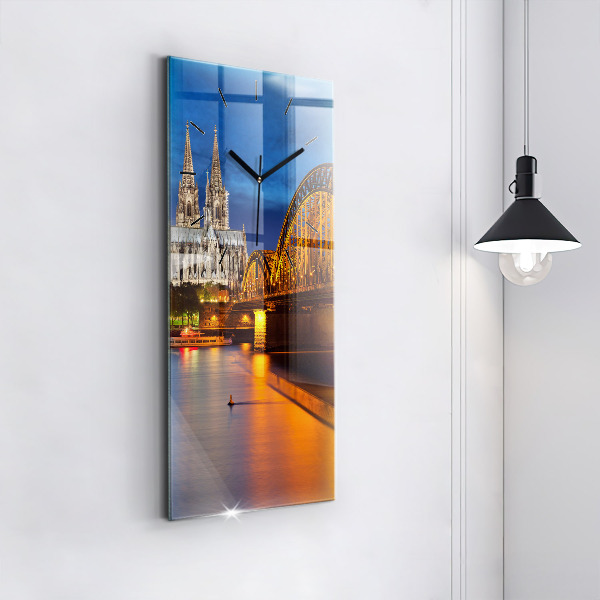 Reloj de cristal vertical Puente en Alemania - espejomat.es