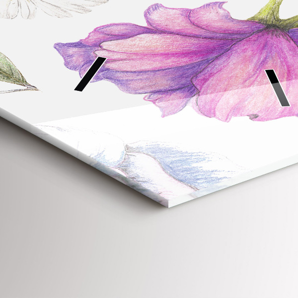 Reloj vertical Composición de flores - espejomat.es