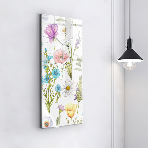 Reloj vertical Composición de flores - espejomat.es