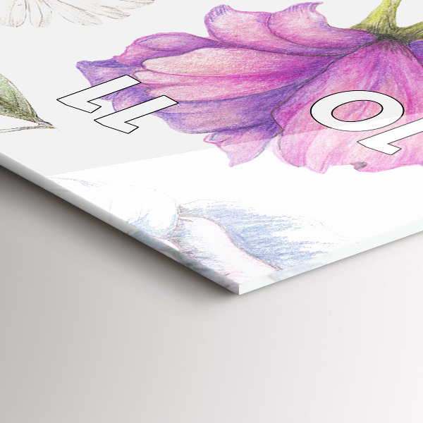 Reloj vertical Composición de flores - espejomat.es