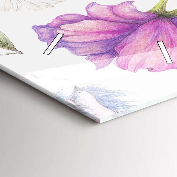 Reloj vertical Composición de flores - espejomat.es