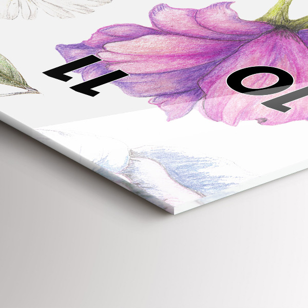 Reloj vertical Composición de flores - espejomat.es