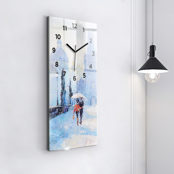 Reloj de vidrio vertical Arte al óleo - espejomat.es