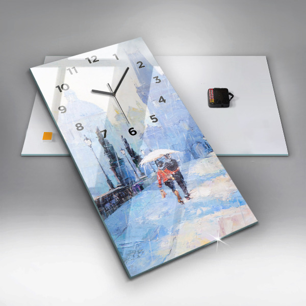 Reloj de vidrio vertical Arte al óleo - espejomat.es