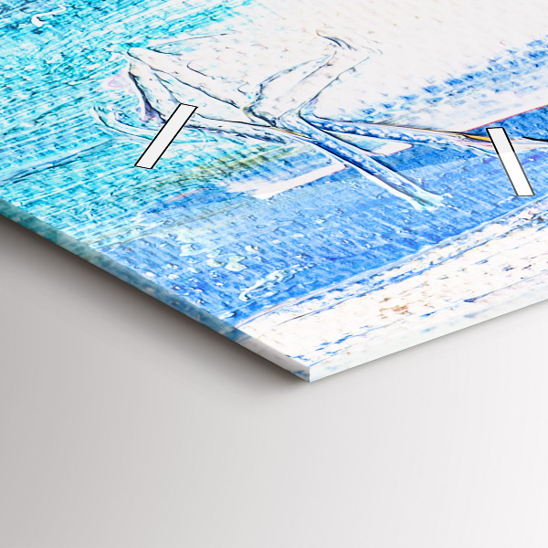 Reloj de cristal vertical Pareja bajo la lluvia - espejomat.es