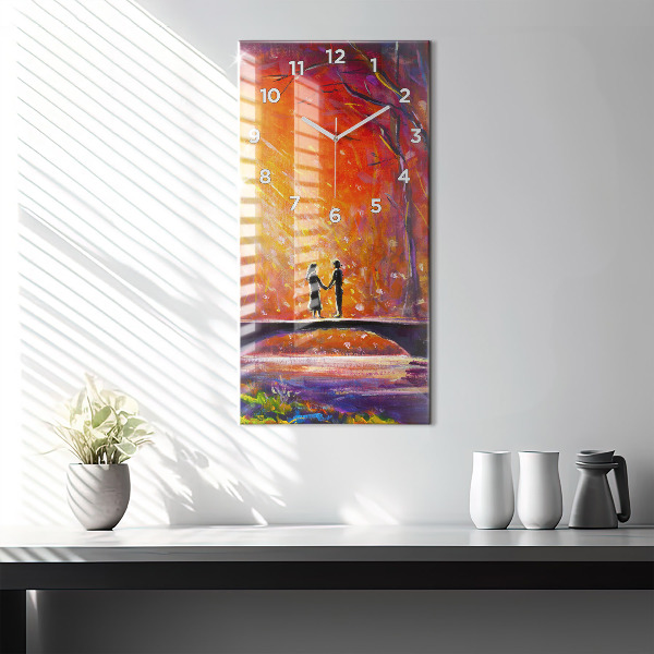 Reloj vertical Pareja en el bosque - espejomat.es