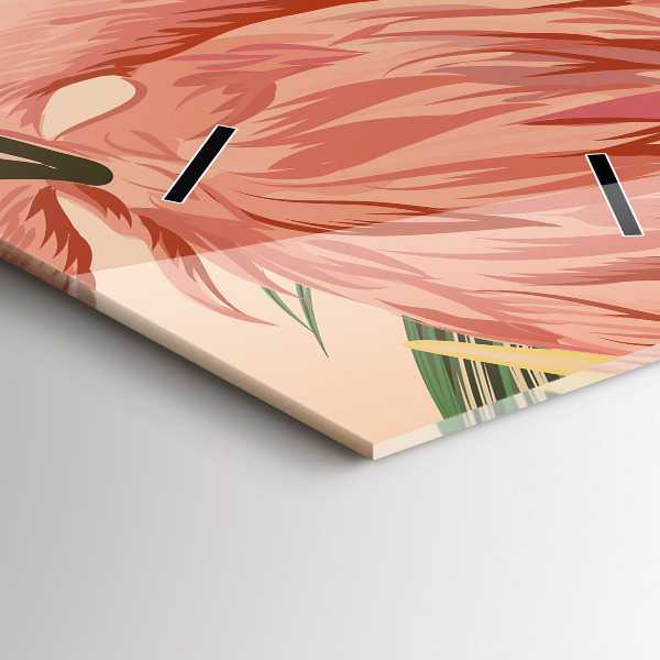 Reloj de vidrio vertical Hojas de palmera tropical - espejomat.es